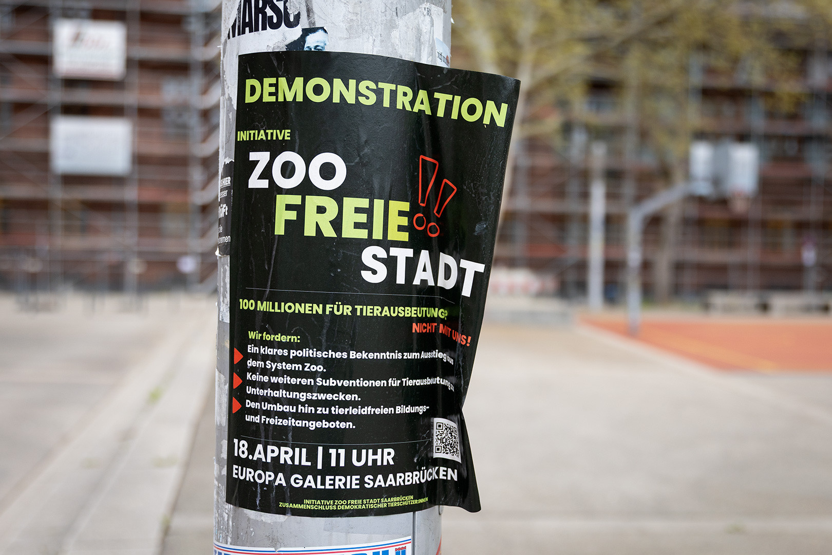 Plakat mit Demo-Aufruf der Initiative für den 18.04.2026.